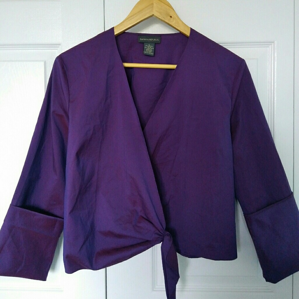 Banana Republic cocktail wrap top size L